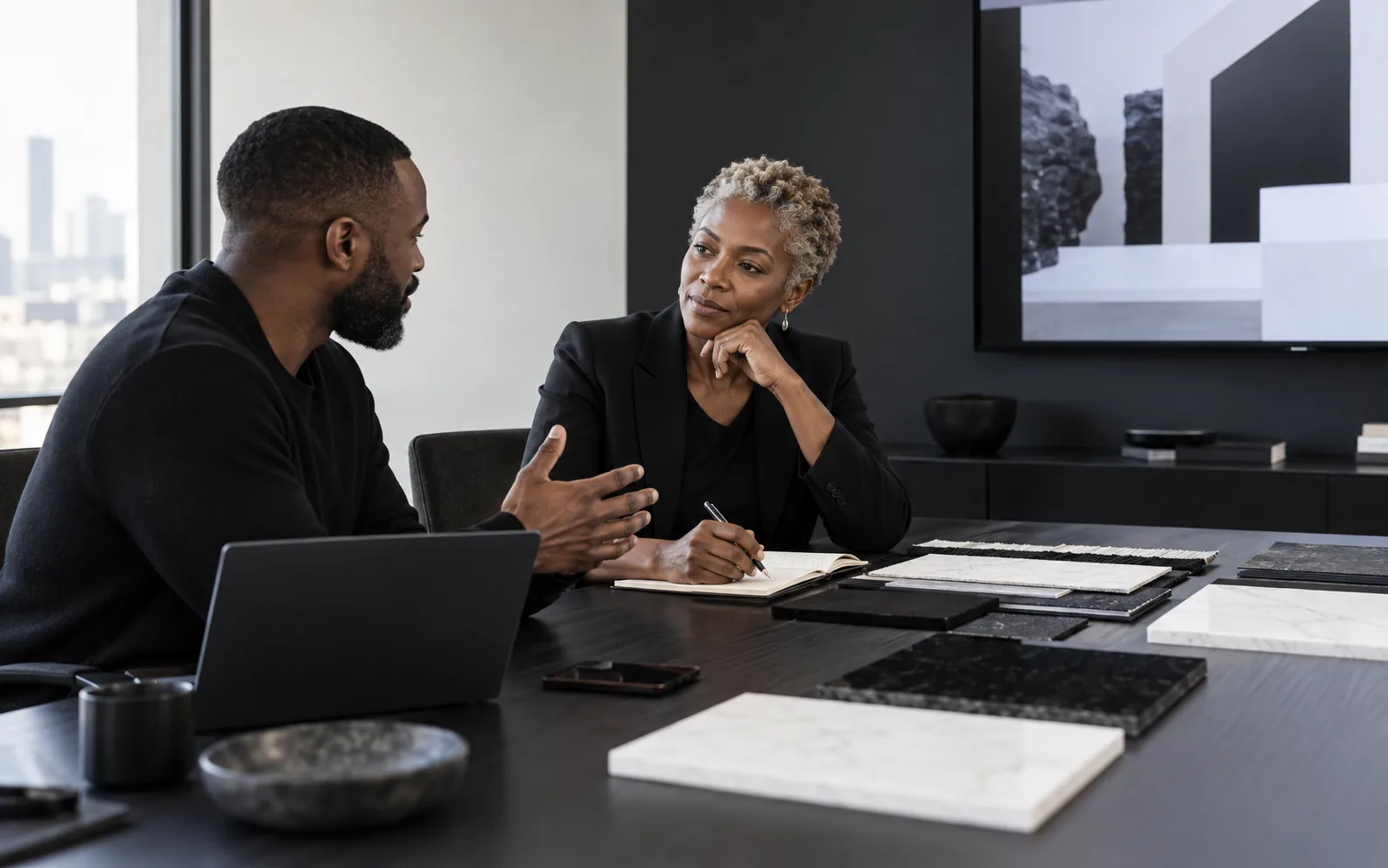 A technology consultant listening to a founder