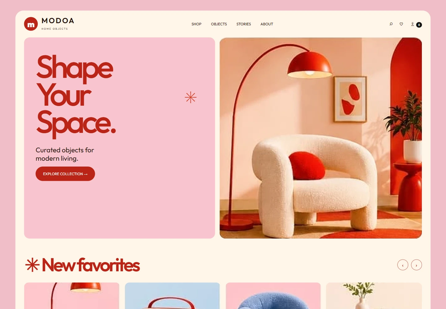 Modoa spaces website preview