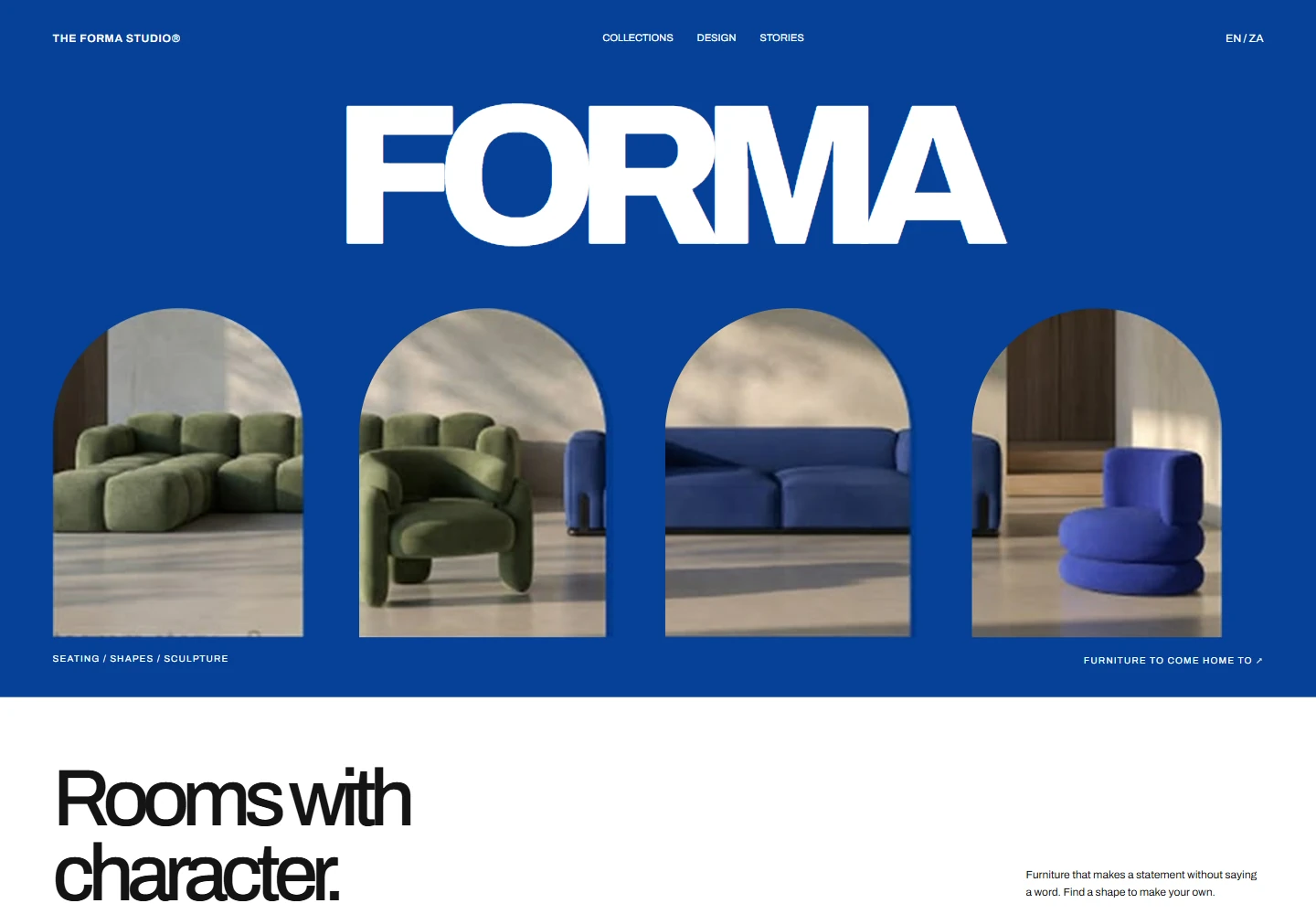 Forma spaces website preview