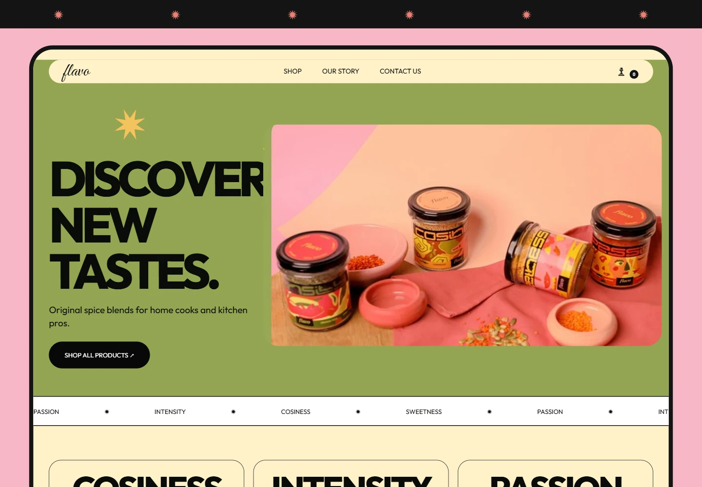 Flavo stores website preview