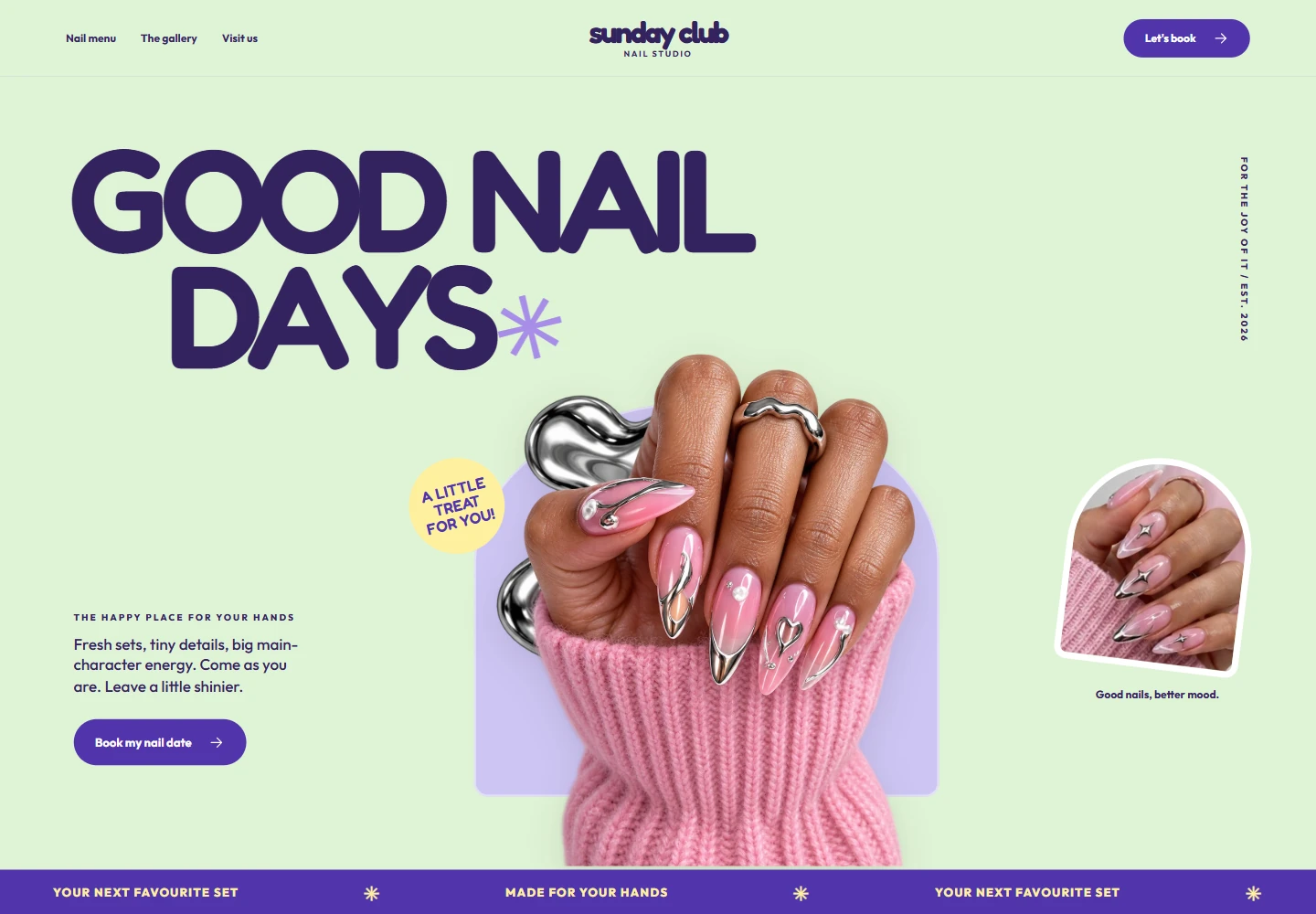 Sunday Club studios website preview